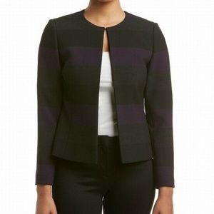 Tahari ASL Purple Striped Jacket